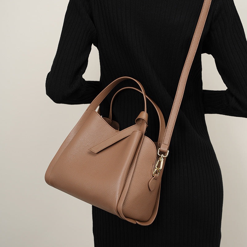 Women's Yan Leather Vegetable Basket To Give Crossbody Bags