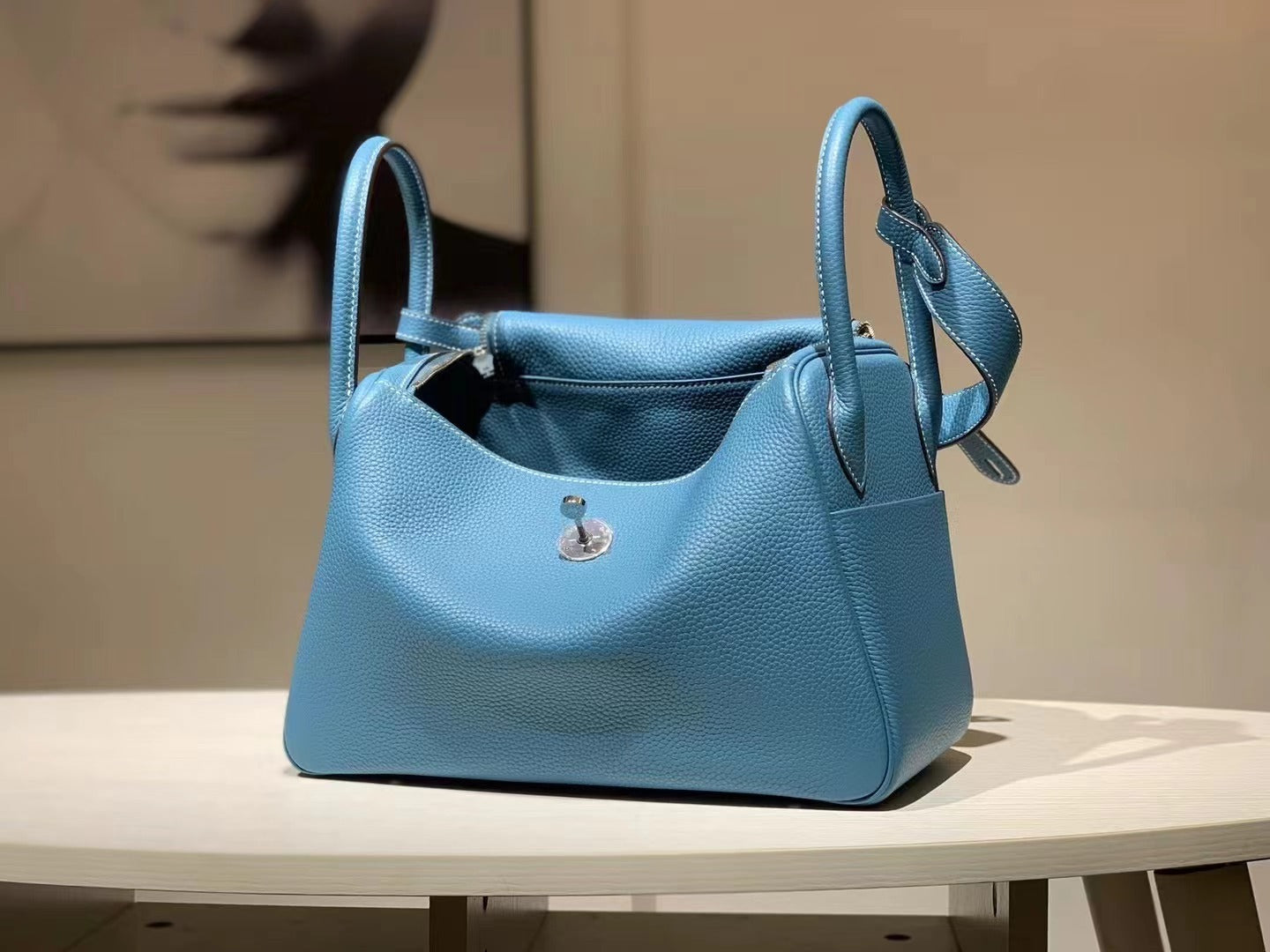 Imported Cowhide Wax Line Handmade Lindy Crossbody Bags