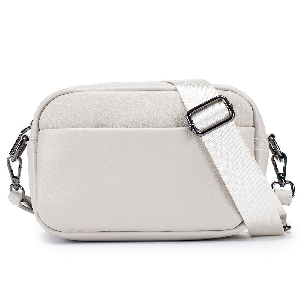 Women's Genuine Leather Trade Solid Color High-grade Small Square Bags