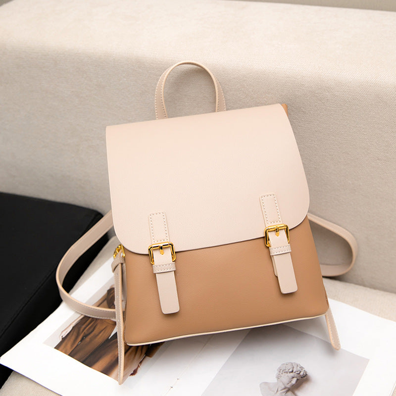 Women's Leather Fashionable High Sense Fashion Versatile Backpacks