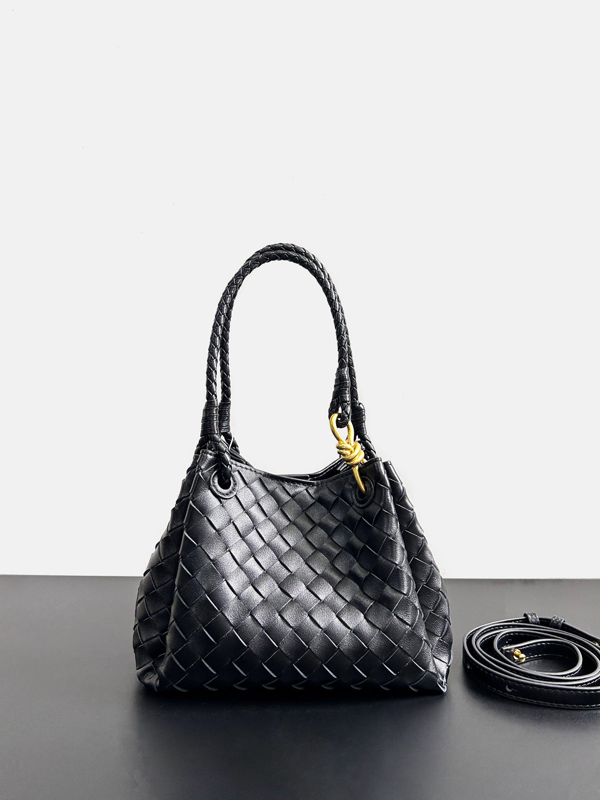 Authentic Leather Weave Parachute Shu Portable Vegetable Bags
