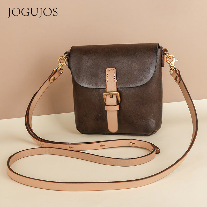 Women's Genuine Leather Retro Easy Matching First Shoulder Bags