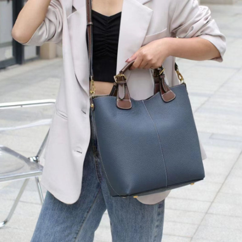 Women's Genuine Leather Trendy Large Capacity Fashion Handbags