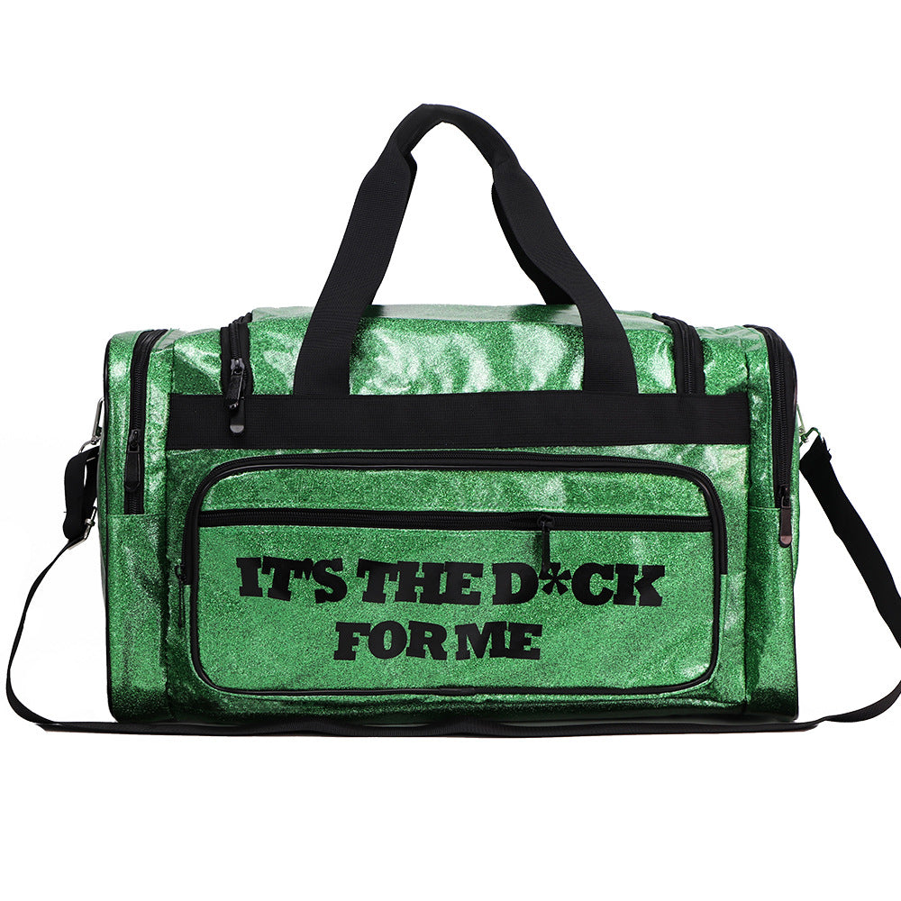 Wet Separation Portable Yoga Crystal Bright Leather Travel Bags