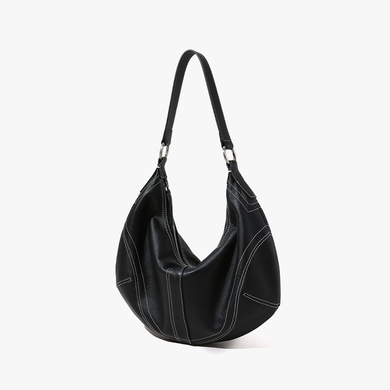 Women's Crystal Grain Surface High-grade First Layer Cowhide Crossbody Bags
