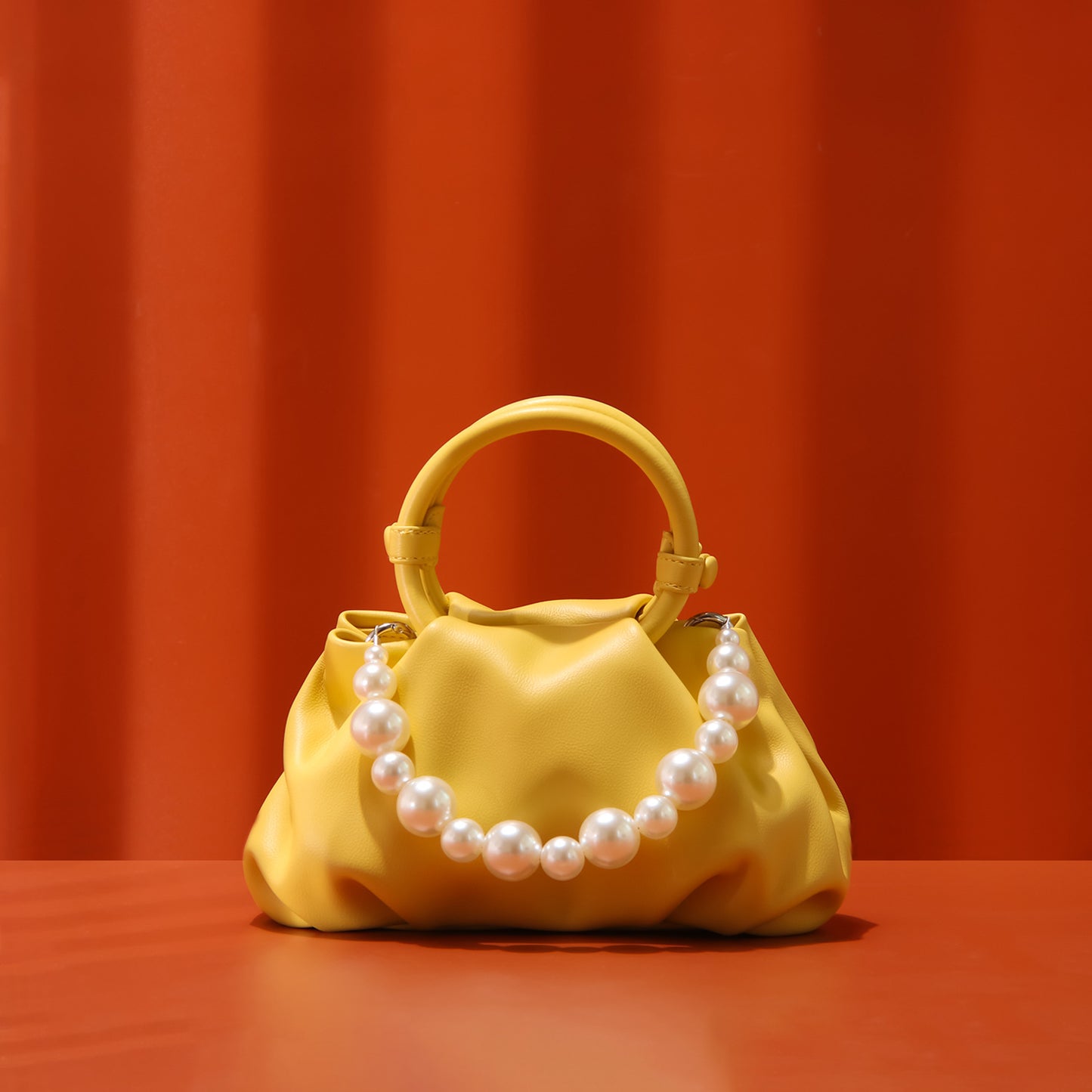 Cool Summer Soft Leather Design Pearl Crossbody Bags