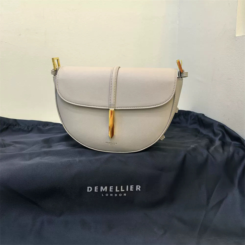 Attractive Leather Patchwork Maroon Fashion Saddle Bags