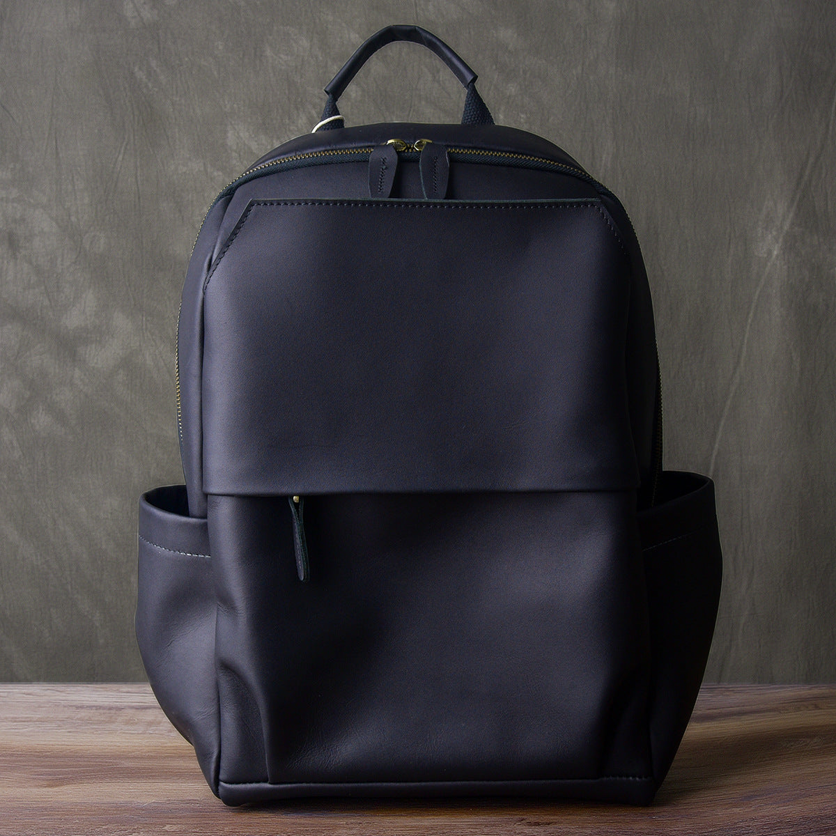Men's Leather Retro Trendy Crazy Horse Leisure Backpacks