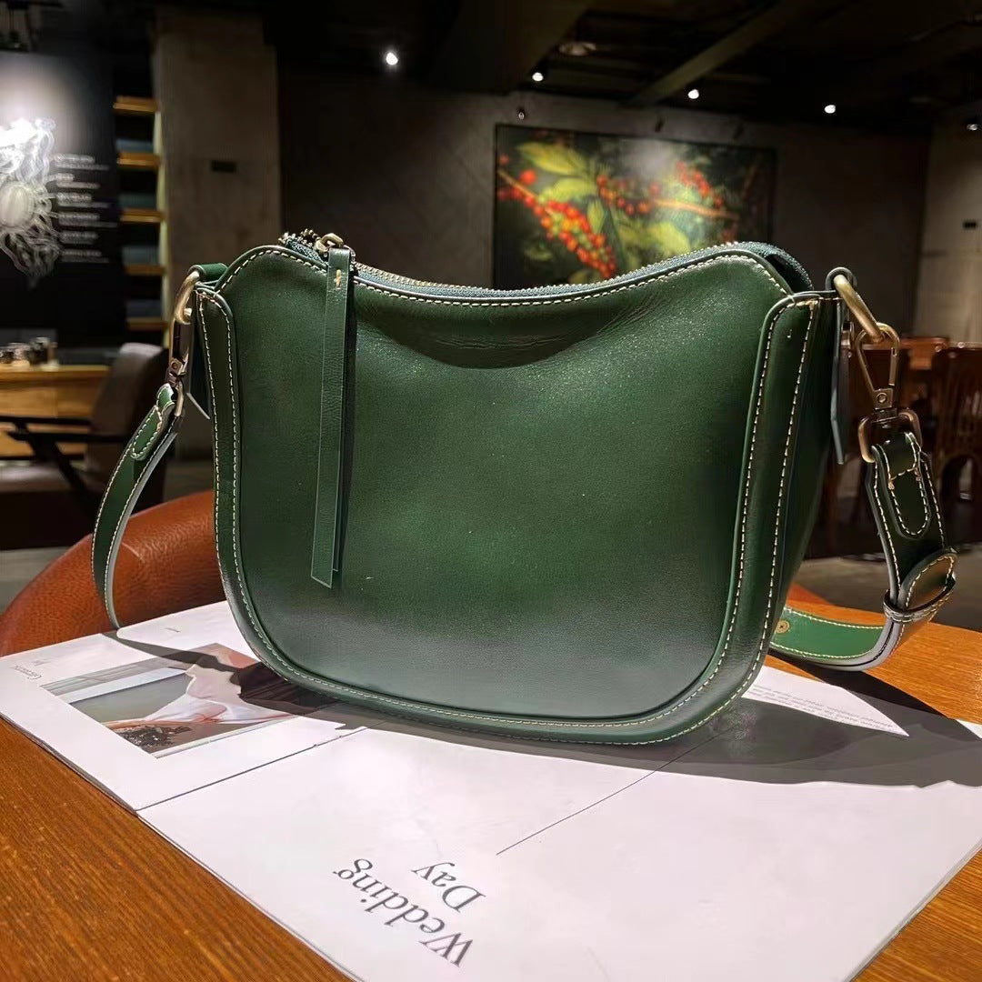 Women's Leather Underarm Layer Cowhide Retro Soft Shoulder Bags