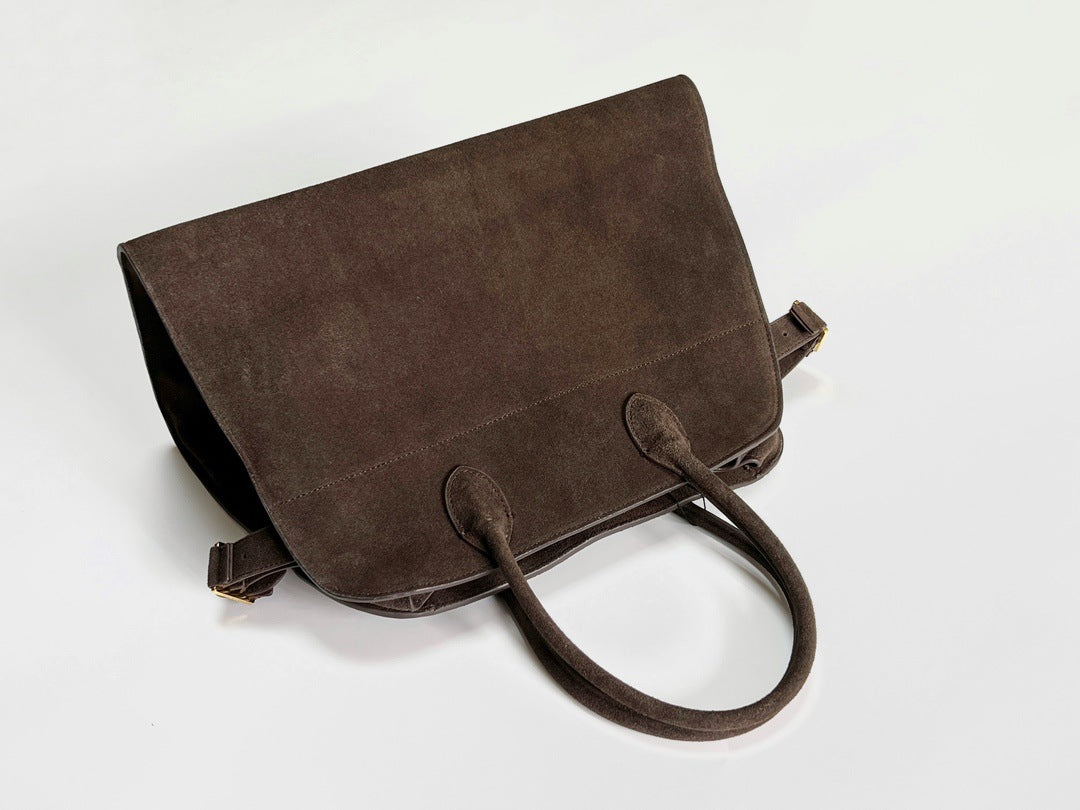 Cowhide Niche Advanced Sense Large Capacity Tote Bags