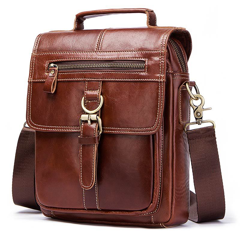 Men's Paul Vintage First Layer Cowhide Flap Men's Messenger Bags