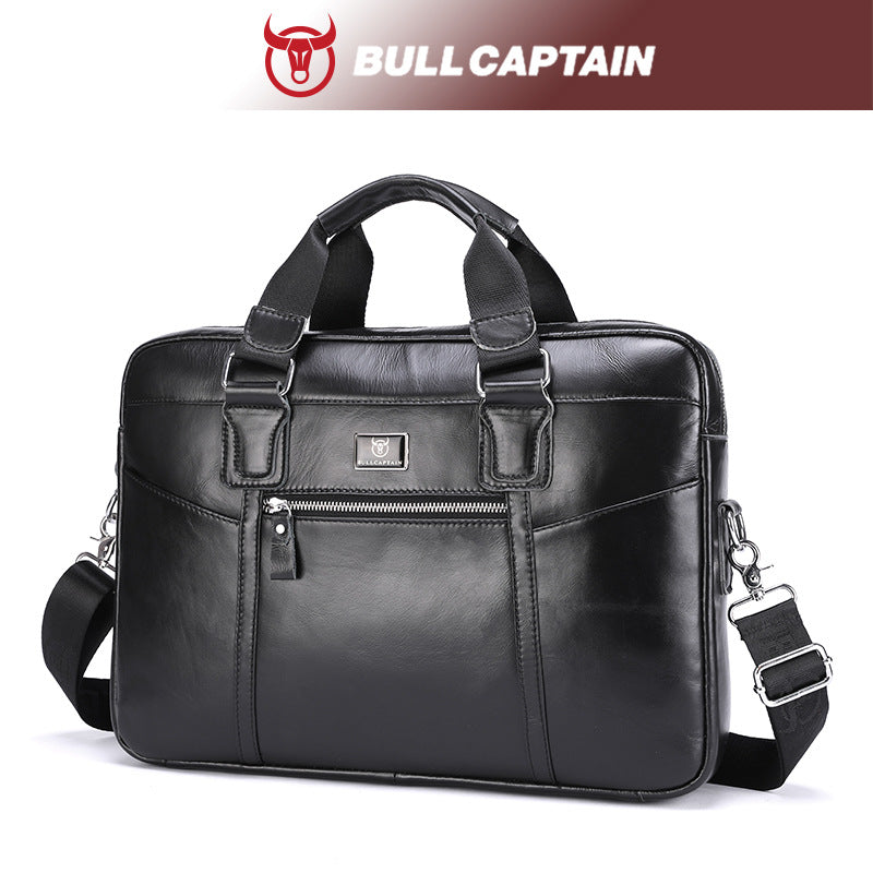 Leather Goods Large Capacity Top Layer Men's Briefcases