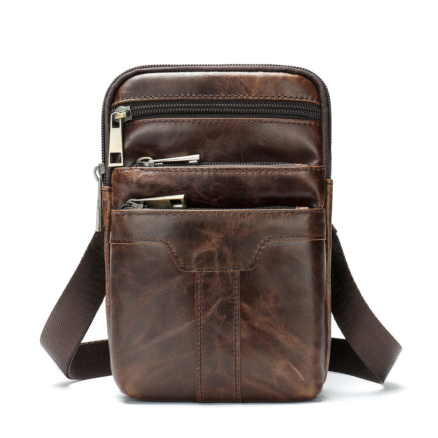 Men's First Layer Cowhide Vintage Saddle Leather Bags