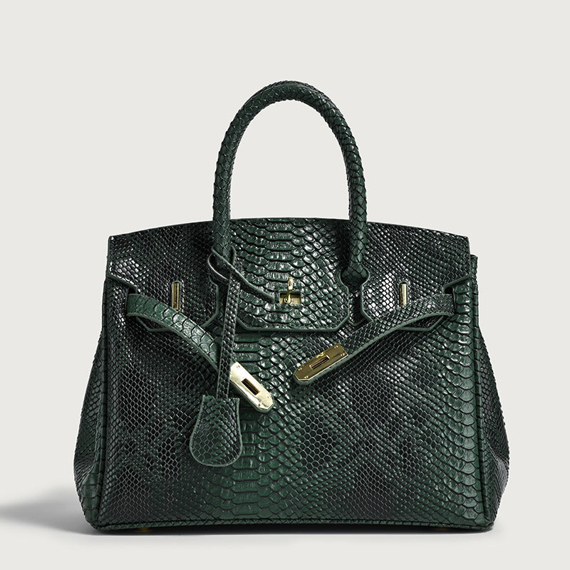 Women's Snakeskin Pattern Trendy Large Capacity Versatile Tote Bags