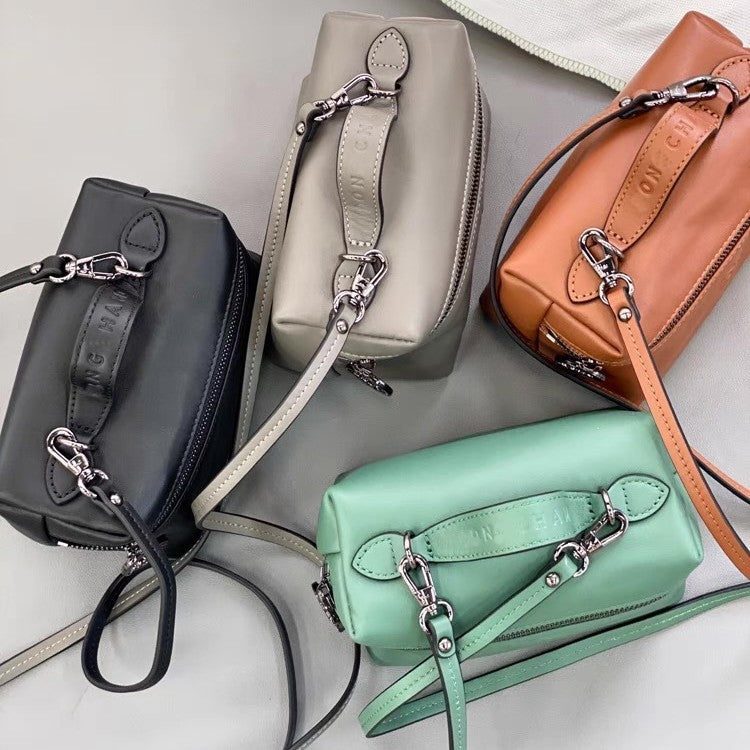 High Quality Cowhide Portable Leather Box Armpit Bags