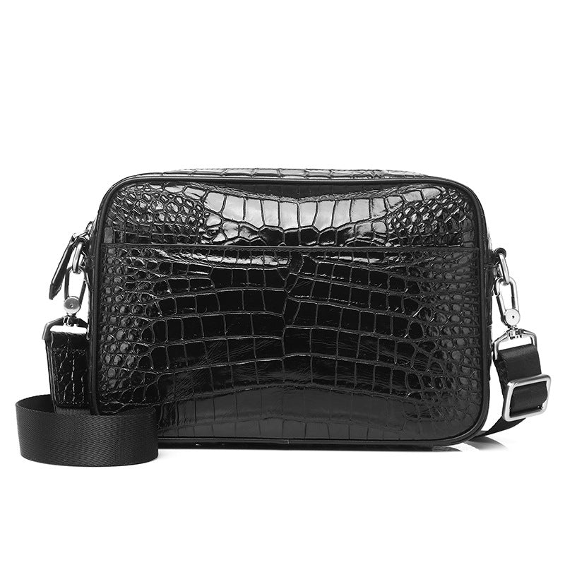 Men's Crocodile Belly Pattern Leather Fashion Horizontal Men's Shoulder Bags