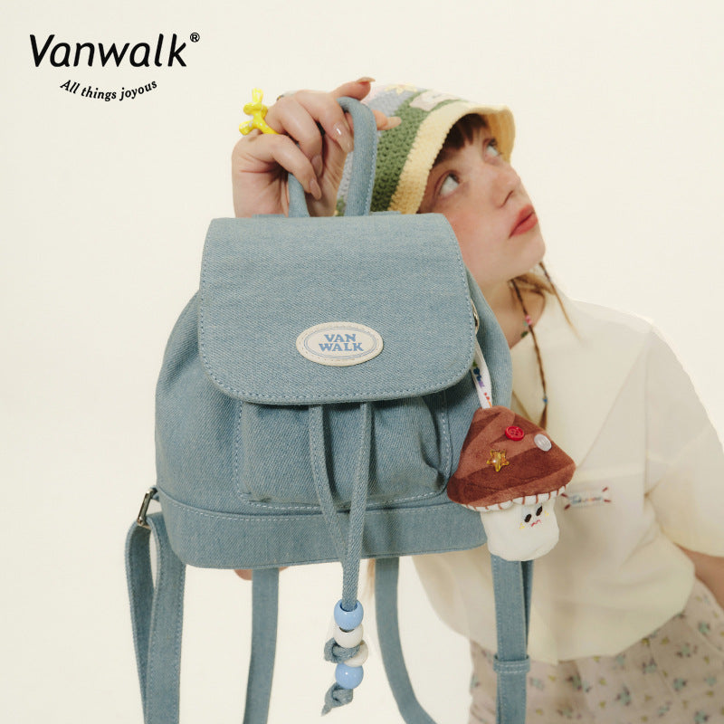 Spring Ranch Retro Cute Denim Niche Backpacks