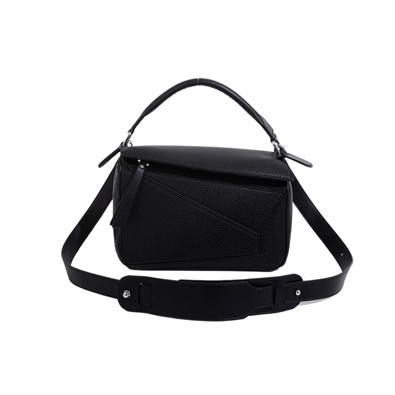 French Geometric Large Capacity Xi Portable Shoulder Bags