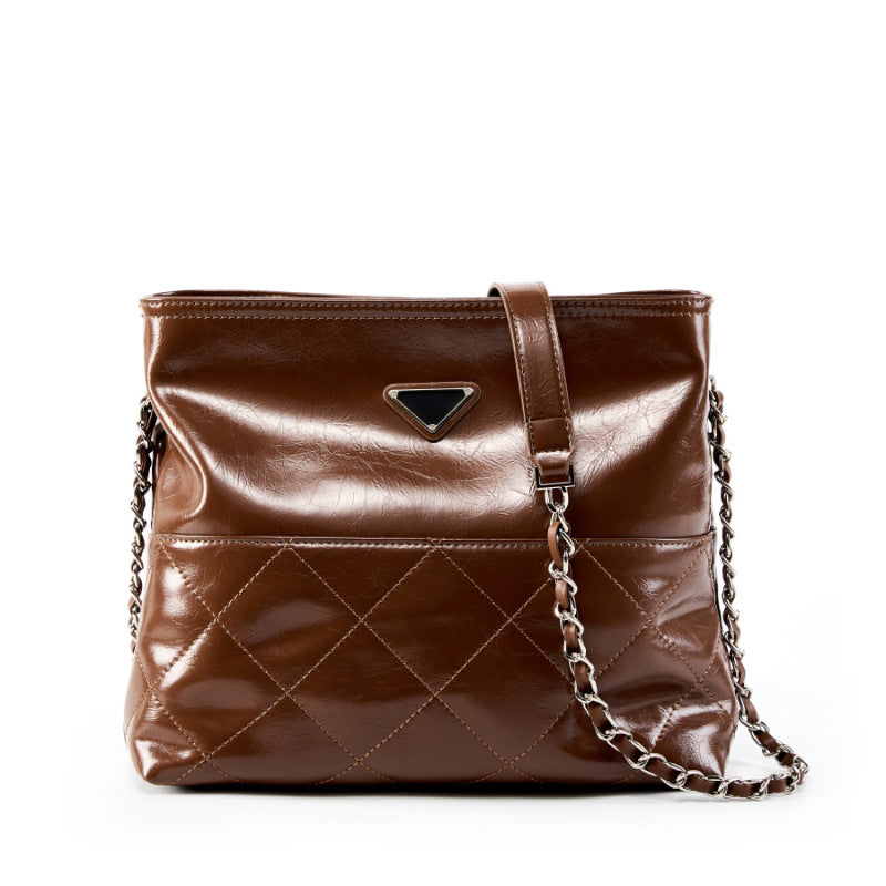 First Layer Cowhide Fashion Commuter Trendy Shoulder Bags