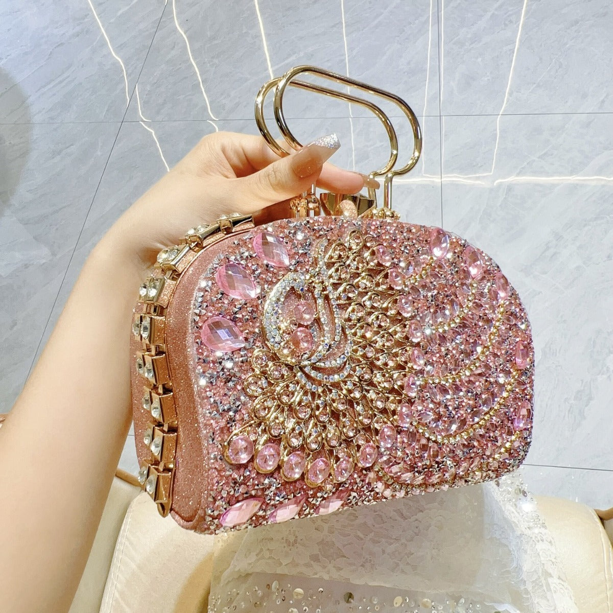 Shiny High-density Elegant Wedding Cheongsam Full Bags