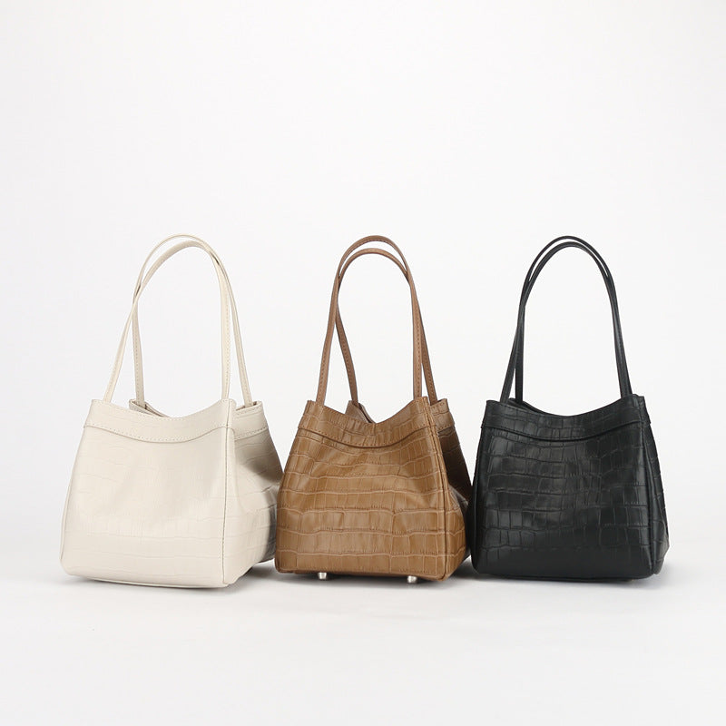 Women's Layer Cowhide Korean Simple Genuine Leather Handbags