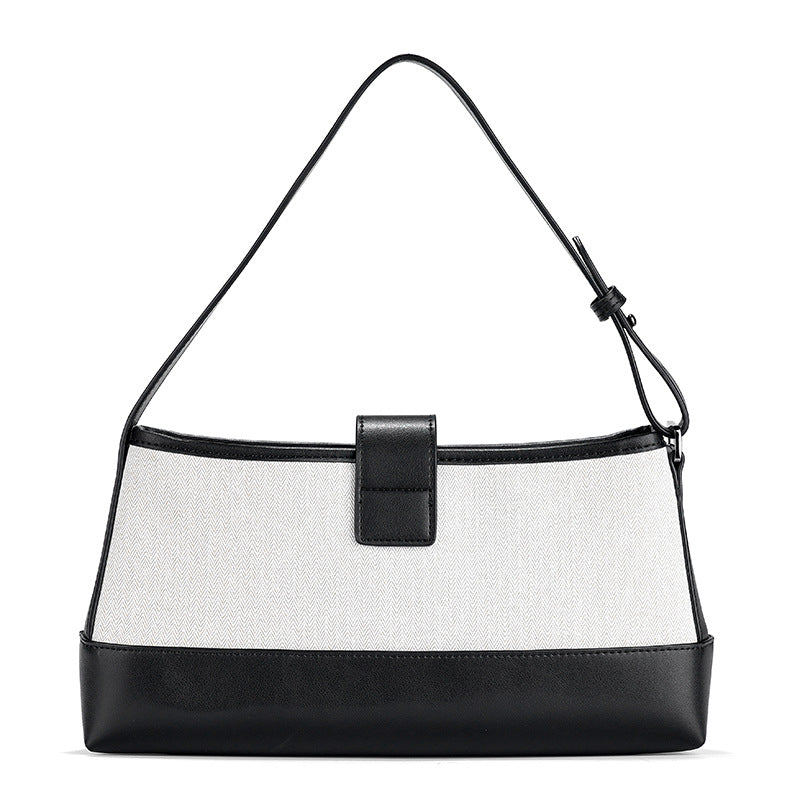 Women's Niche Genuine Leather Underarm Versatile Canvas Handbags