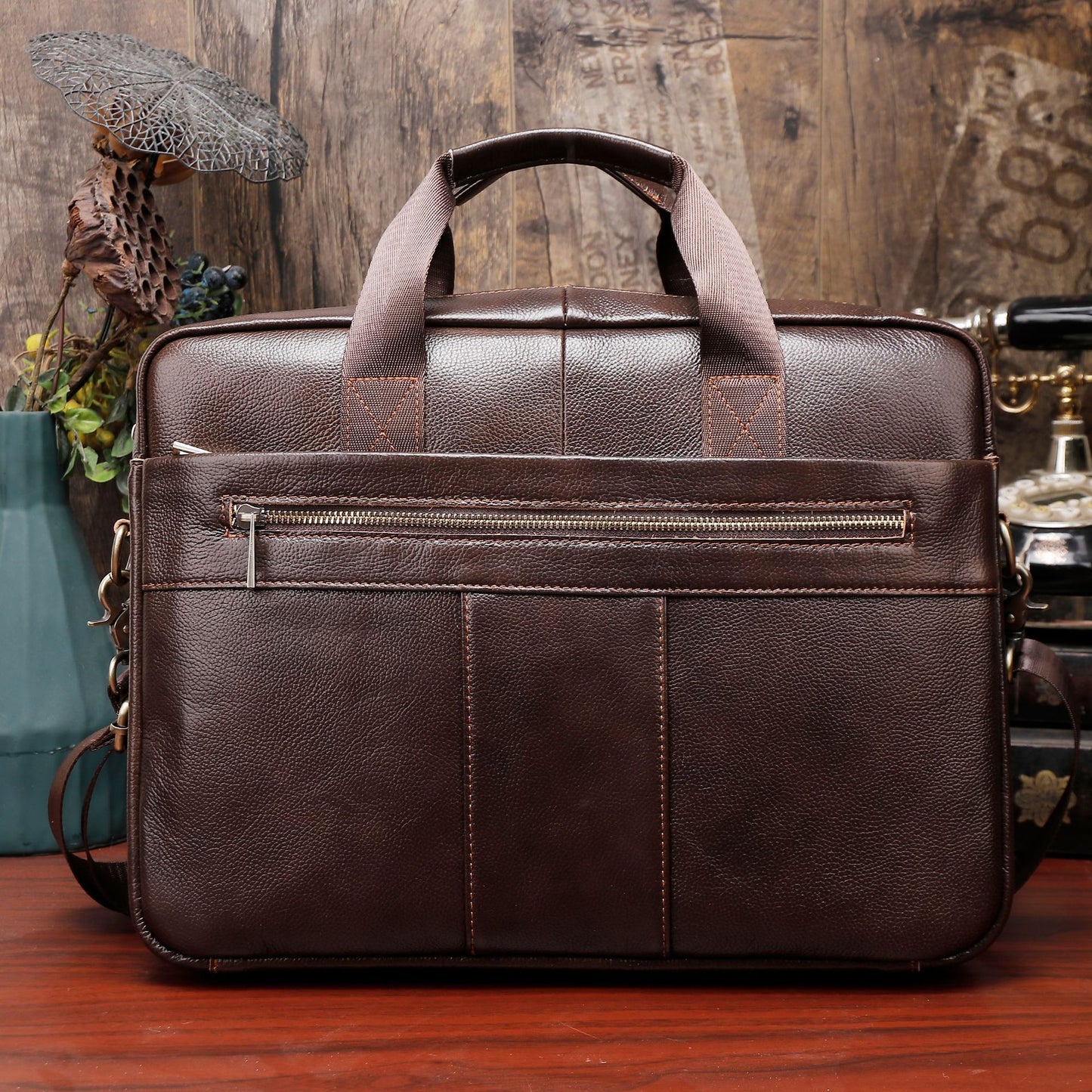 Men's First Layer Cowhide Portable Business Large Men's Briefcases