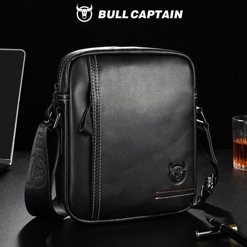 Men's Leather Goods Genuine No Color Difference Men's Shoulder Bags