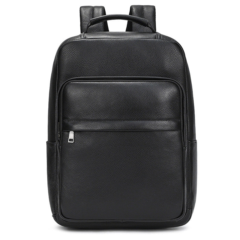 Elegant Men's Fashion Leather Cowhide Commuter Backpacks