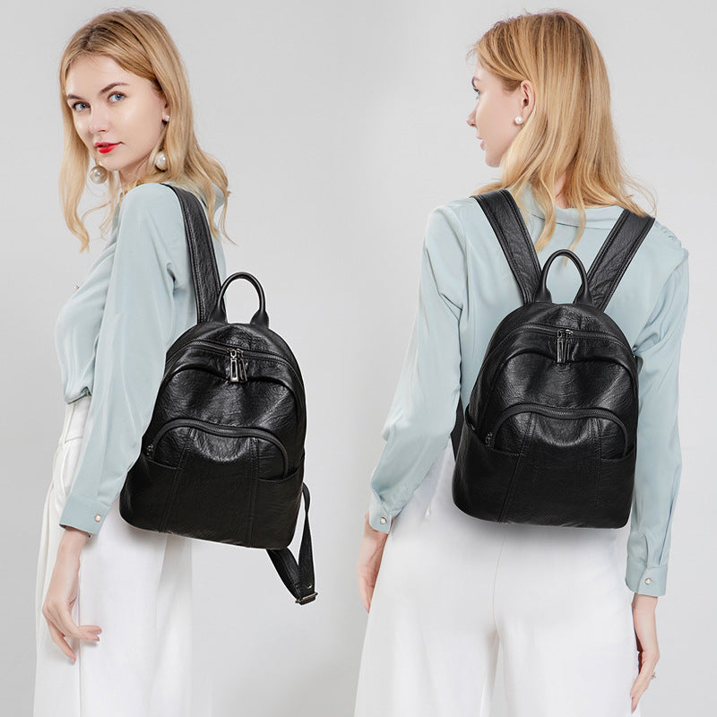 Women's Korean Style Fashion Simple Large Capacity Backpacks