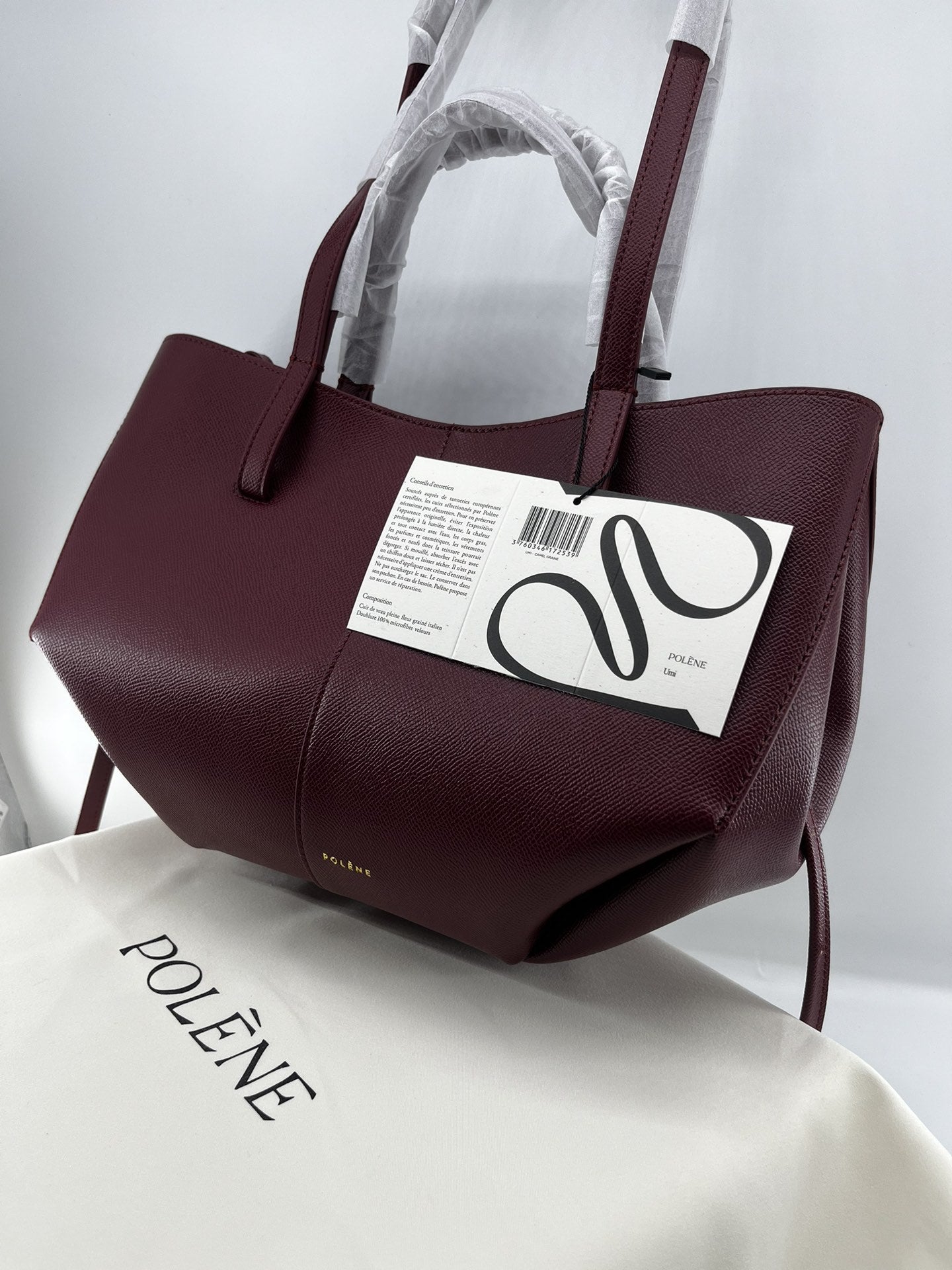 Women's French Cowhide Large Capacity Totes Pleated Shoulder Bags
