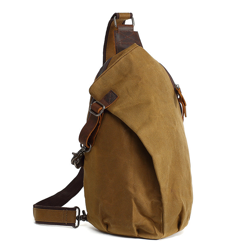 Men's Retro Versatile Convenient Waterproof Waxed Canvas Men's Shoulder Bags
