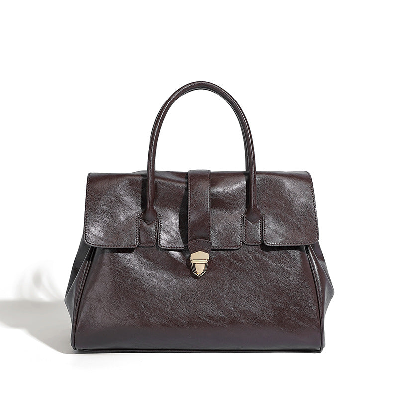Women's High-grade Large Capacity Commuter Retro Portable Handbags