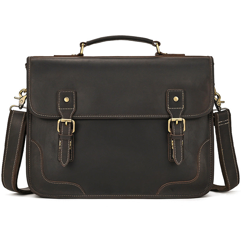 Men's British Vintage Leather Crazy Horse Business Bags