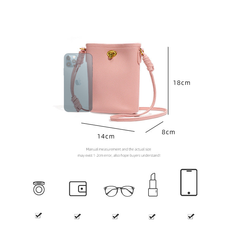 Women's Versatile Creative Popular Simple Leather Phone Bags