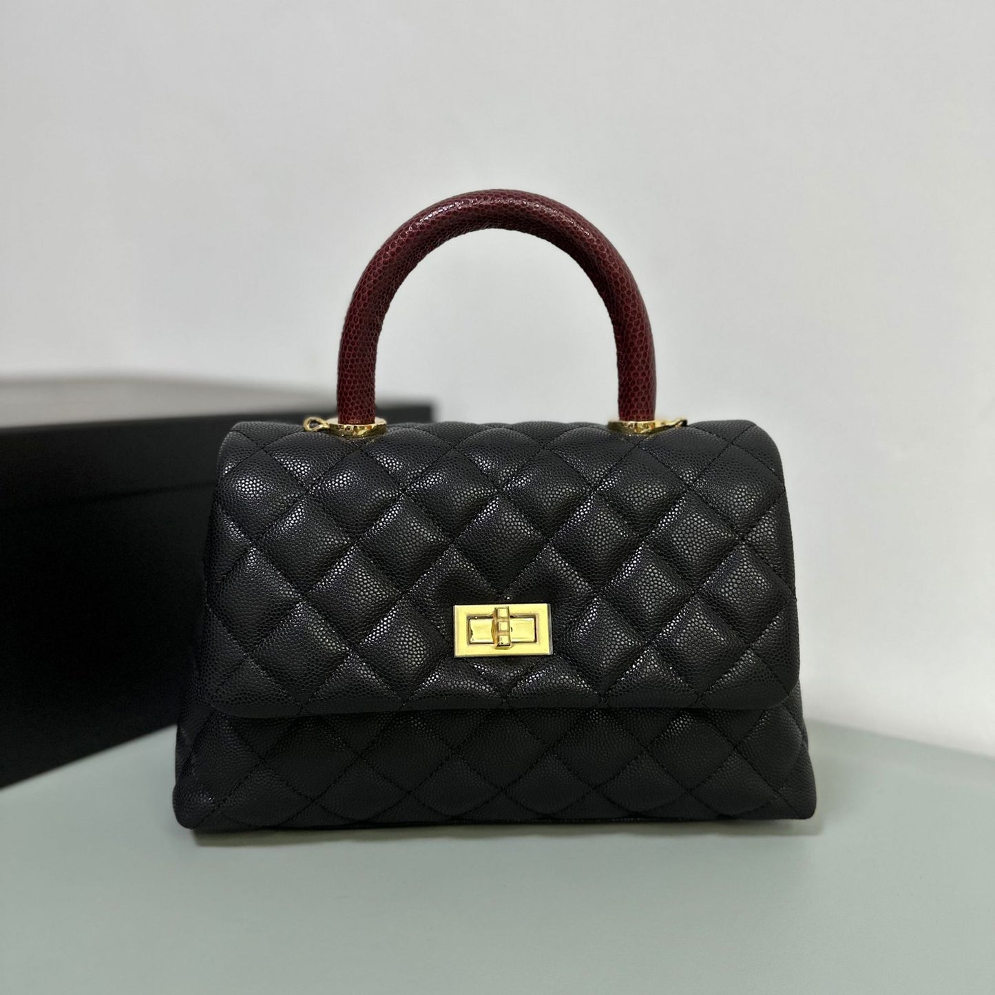 Women's Genuine Leather Caviar First Layer Cowhide Handbags
