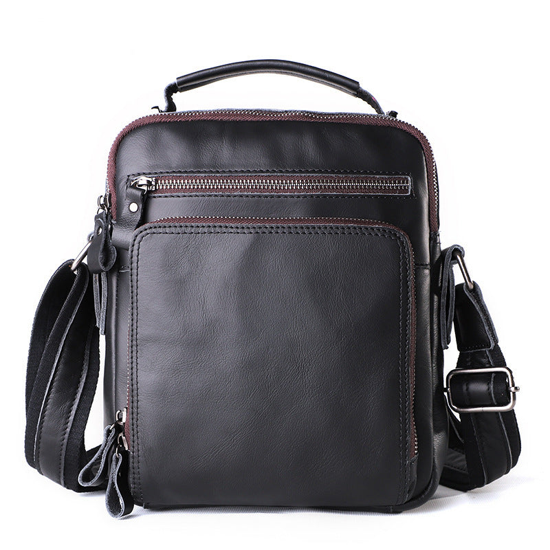 Men's Genuine Leather Trendy Portable Crazy Horse Men's Shoulder Bags