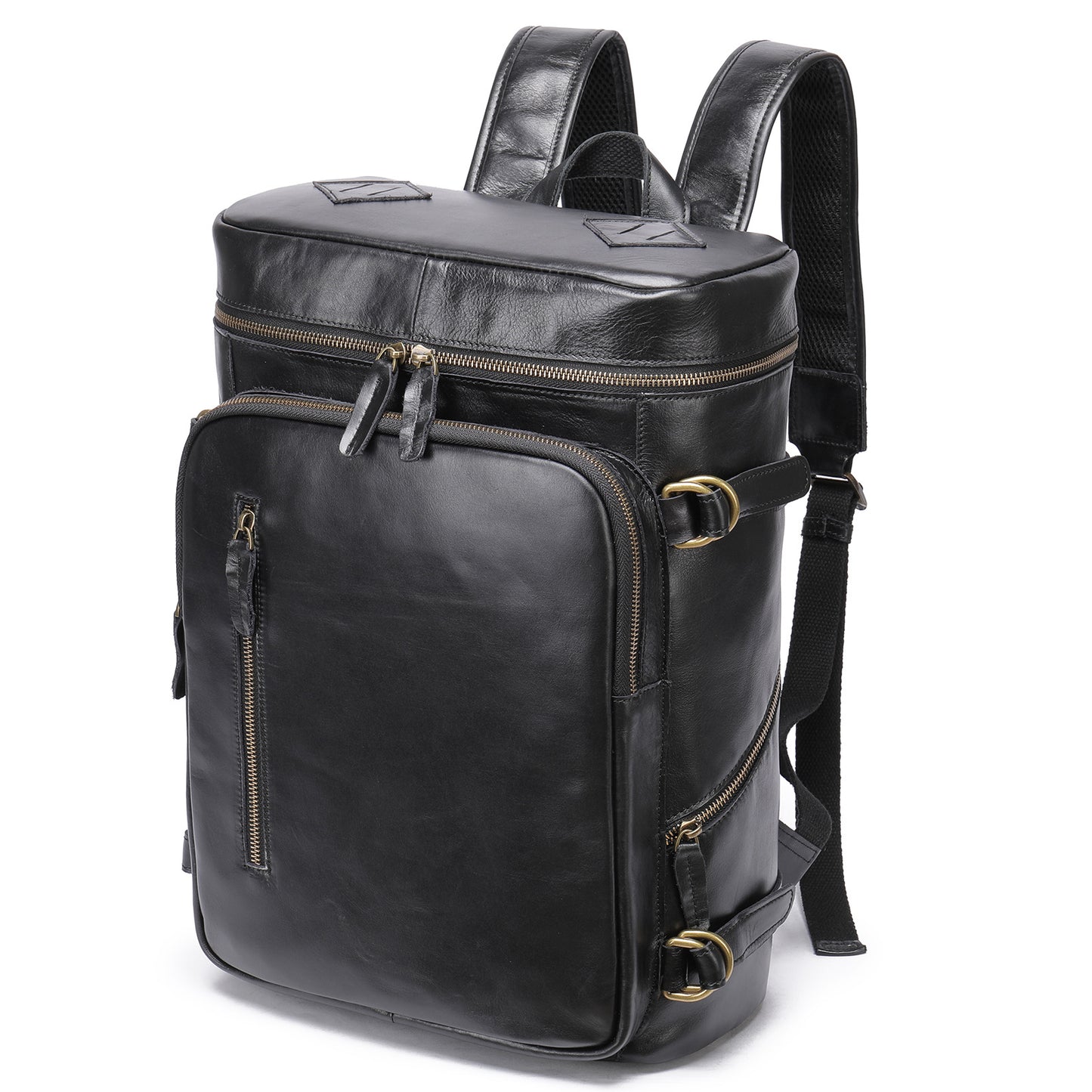 Men's Leather Korean Style Computer Retro Crazy Backpacks