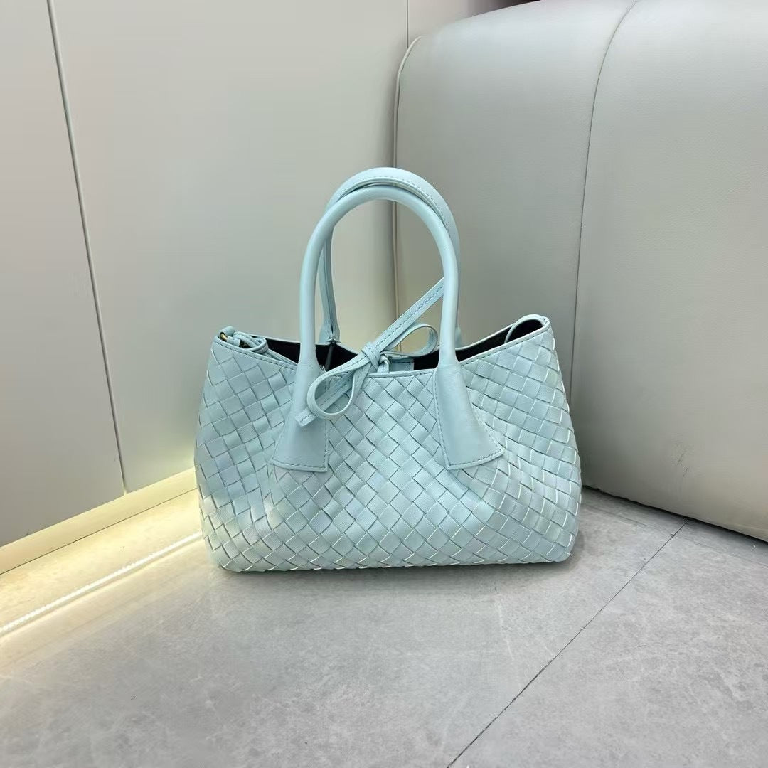 Women's Fashion Trend Woven Vegetable Basket Genuine Shoulder Bags