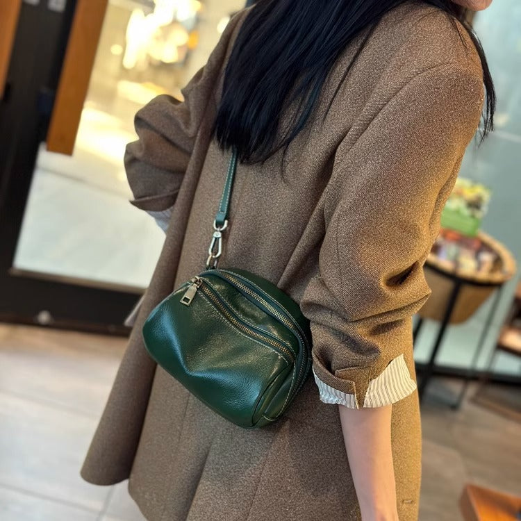 Women's Vegetable Tanning Leather Genuine Design Textured Bags
