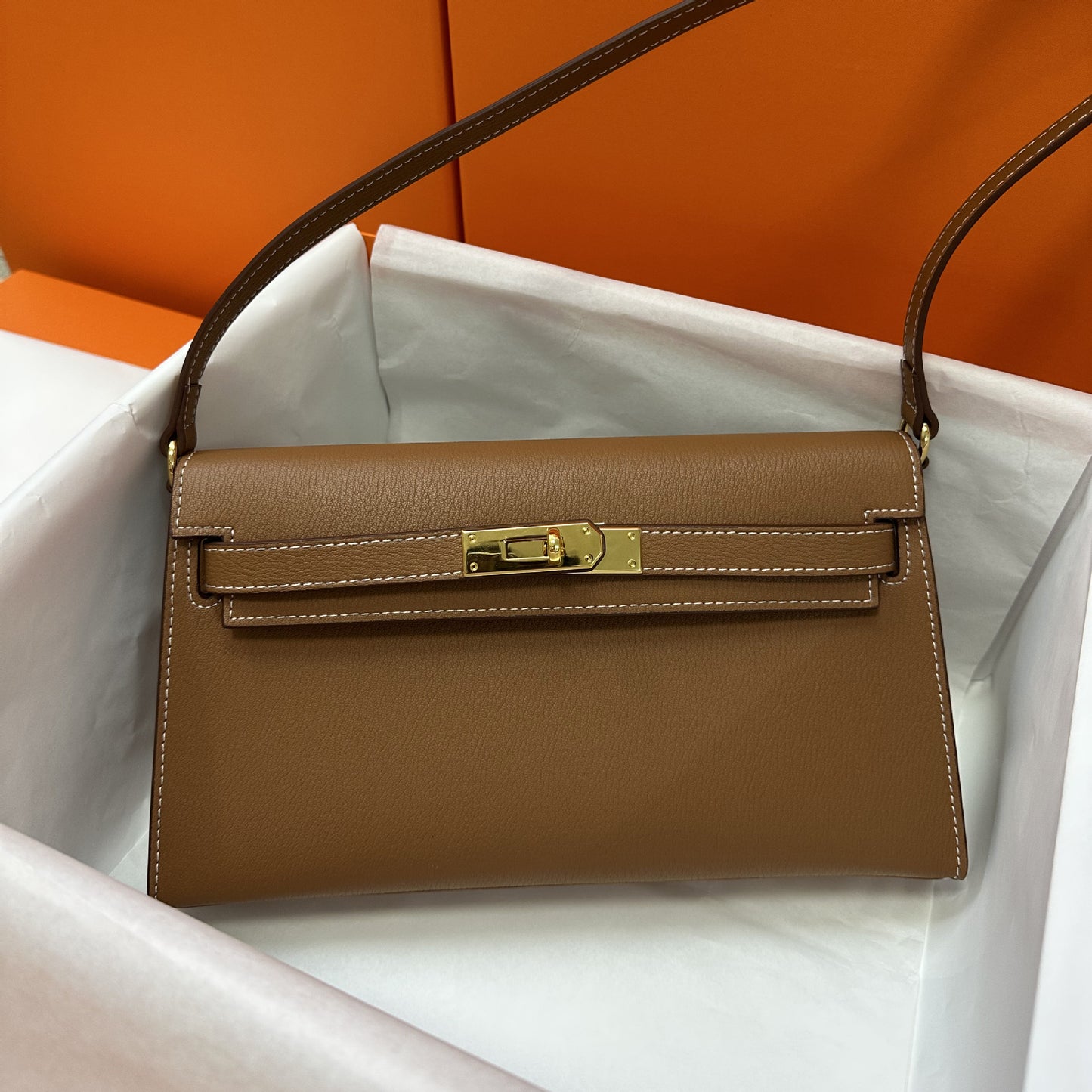 Women's Pattern Genuine Leather Kelly Underarm High-grade Armpit Bags