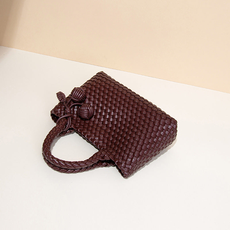Women's Texture Hand-woven Fashionable Stylish Pairs Of Hand-held Handbags