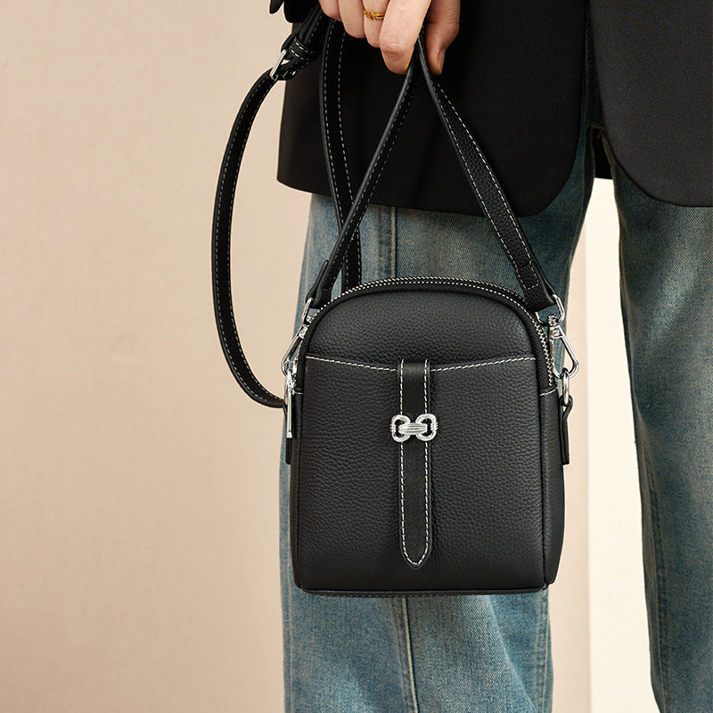 Women's Genuine Leather Simple Mobile Daily Matching Crossbody Bags