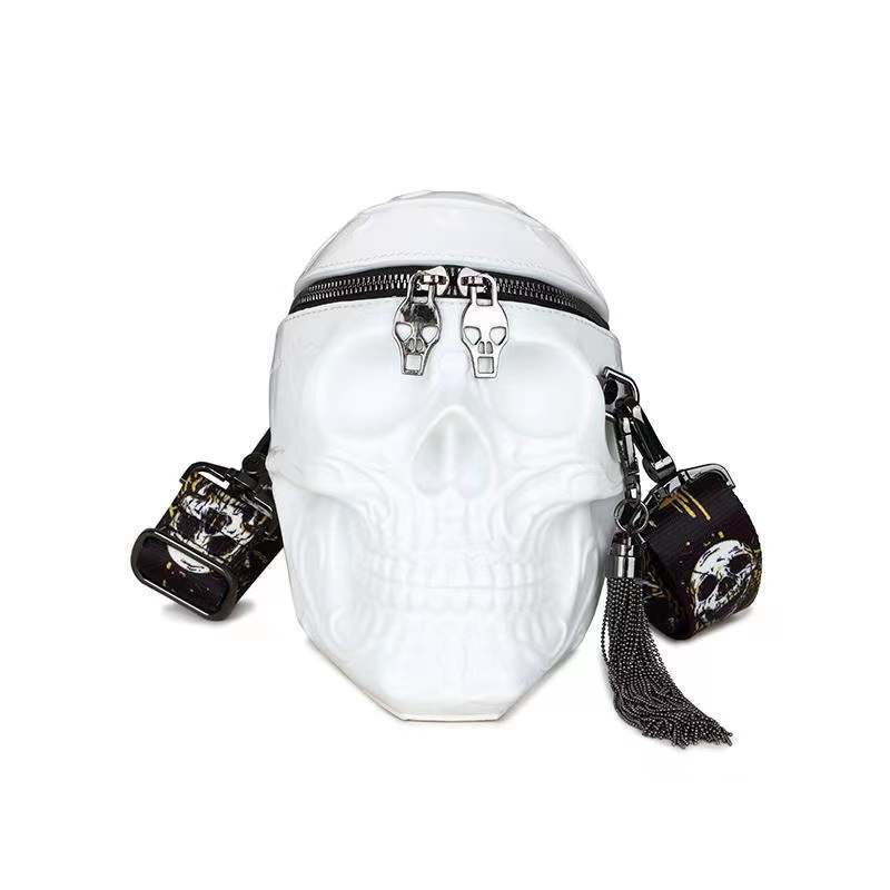 Women's Goth Skull Funny Halloween Style Tassel Shoulder Bags