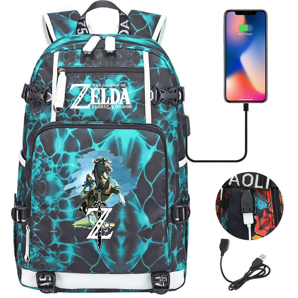Women's & Men's Game Legend Of Zelda Printed Youth Backpacks