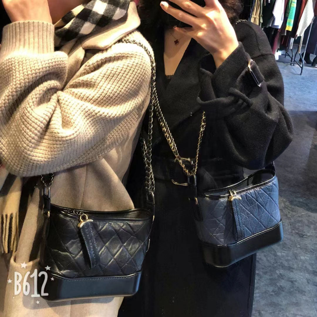 Women's Ceiling Genuine Leather Hobo Classic Style Small Square Bags