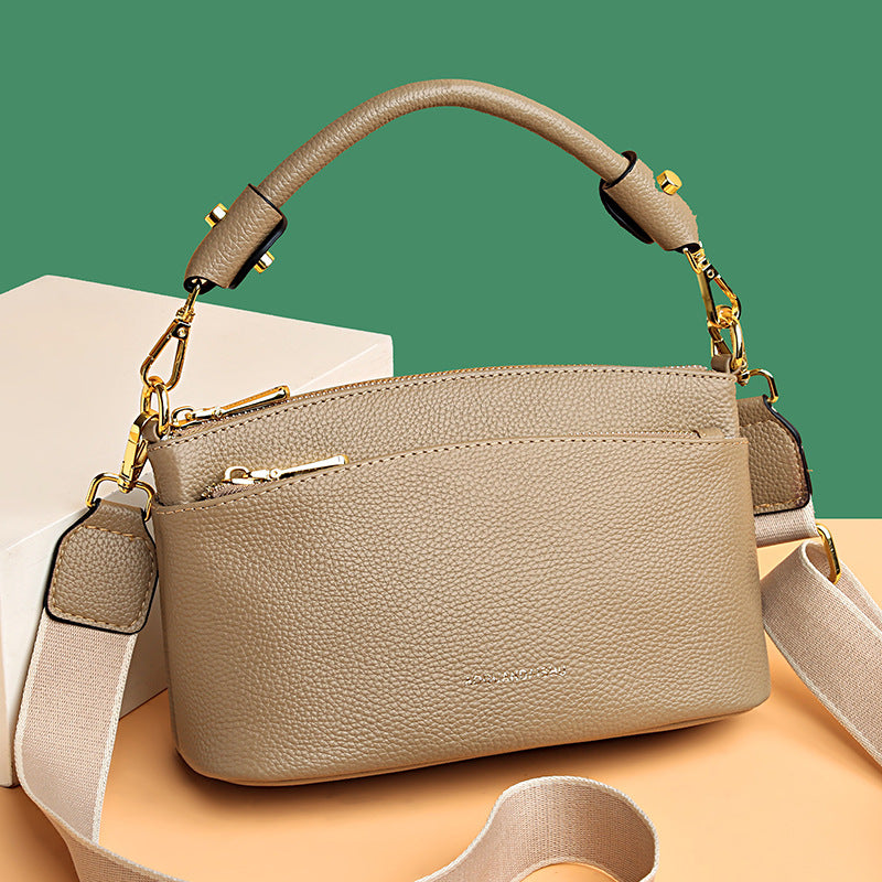 Women's Glamorous Leather First Layer Shell Shoulder Bags