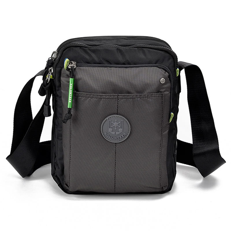 Men's Vertical Design Retro Fashion Waterproof Nylon Men's Messenger Bags