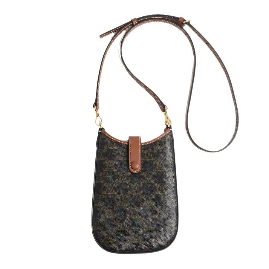 Genuine Leather Arc Mobile Fashion Single Phone Bags