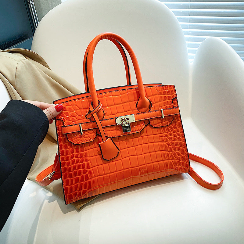 Women's Attractive Kelly Alligator Print Fashion Small Square Bags